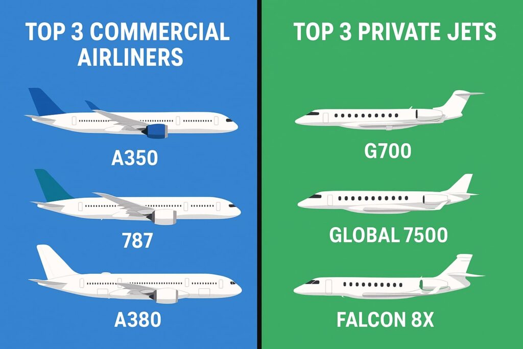 How Far Can Different Types of Aircraft Fly Without Refueling?