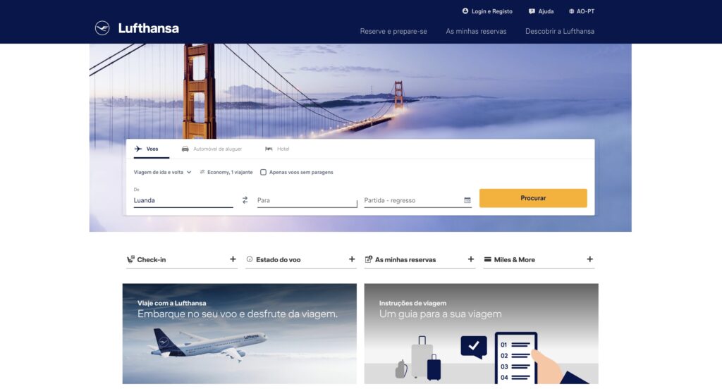 Lufthansa Website